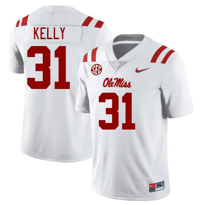 Ole Miss Rebels #31 Torian Kelly College Football Jerseys Stitched Sale-White